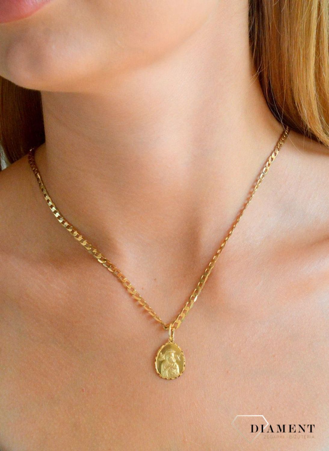 Złota zawieszka 585 medalik Matka Boska Nieustającej Pomocy ZA 4461 585.jpg